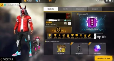 Conta de Free Fire angelical lvl 73 todos os passes