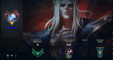 Conta lol esmeralda 4 todos os champs, 214 skins e + 30k EA