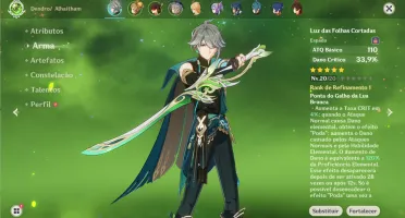 Conta genshin Alhaitham C2 + arma assinatura AR 44