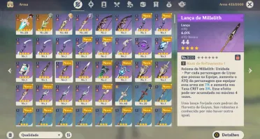 Conta genshin Alhaitham C2 + arma assinatura AR 44