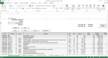 Planilhas e projetos de obras
