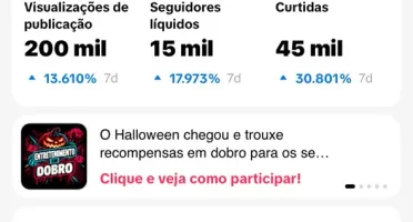 Conta no TikTok com 40 mil seguidores