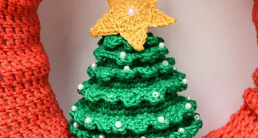 Guirlanda Arvore de Natal em amigurumi