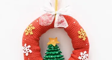 Guirlanda Arvore de Natal em amigurumi