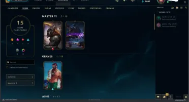 VENDO CONTA DE LOL 15 SKINS + 41 CHAMPS ! UNRANKED