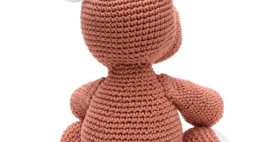 Hipopótamo Marrom em Amigurumi Artesanal