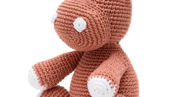 Hipopótamo Marrom em Amigurumi Artesanal