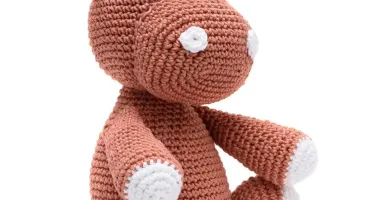 Hipopótamo Marrom em Amigurumi Artesanal