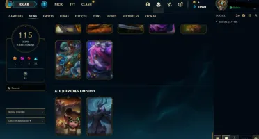 Conta lol Extremamente rara Kayle Juiza, Rammus Rei