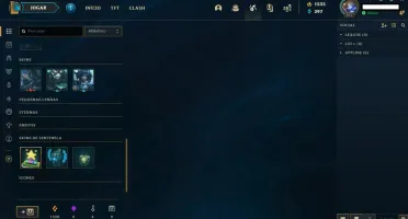 Conta Main ADC PLATINA 4 1535RP 180skins FALTA 3 CAMPEÕES SÓ