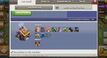 Clash of clans cv 13 upando, 6 construtor liberado.