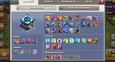 Clash of clans cv 13 upando, 6 construtor liberado.