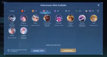 Conta com muita skin boa collab e Collector