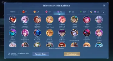 Conta com muita skin boa collab e Collector