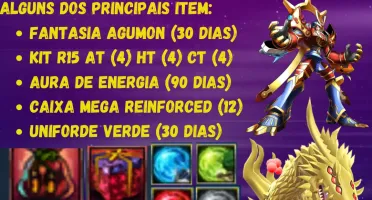 Conta Digimon Masters com Susanoomon Shin + ITEM FANG SHIN