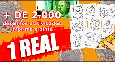 ✨ Pack Pega e Pinte – Mais de 2.000 Desenhos e Atividades!