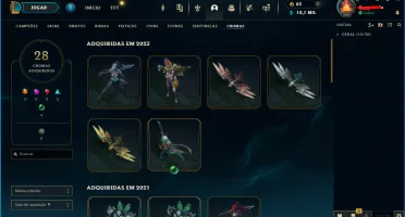 Conta De Lol Criada Em 2013 Full Skins (Valorant Tem Skins)