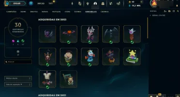 Conta De Lol Criada Em 2013 Full Skins (Valorant Tem Skins)
