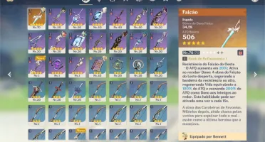CONTA AR 39- XIAO + KEQING C2 + ARMA 5 FALCÃO + BENNETT C2