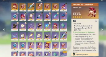 CONTA AR 39- XIAO + KEQING C2 + ARMA 5 FALCÃO + BENNETT C2