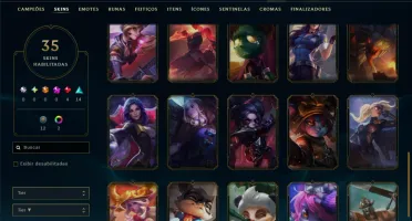 Unranked com 60 Champs e 35 Skins