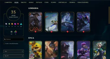 Unranked com 60 Champs e 35 Skins