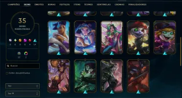 Unranked com 60 Champs e 35 Skins