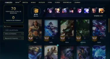 Unranked com 35 Champs e 11 Skins +3 Espolios