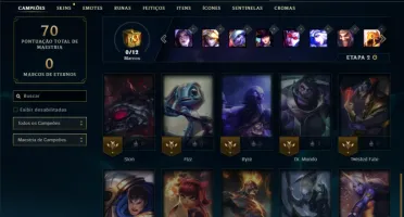 Unranked com 35 Champs e 11 Skins +3 Espolios