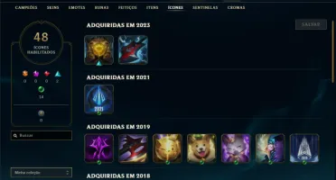 Unranked com 35 Champs e 11 Skins +3 Espolios