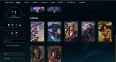 Unranked com 35 Champs e 11 Skins +3 Espolios