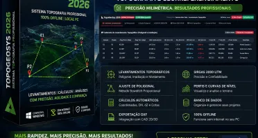 TopoGeoSys 2026 - Software Topografia c/ Georreferenciamento