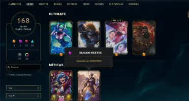 Diamante 2 com TODOS os champs e 168 Skins ( JG / ADC )