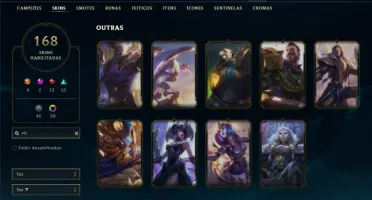 Diamante 2 com TODOS os champs e 168 Skins ( JG / ADC )
