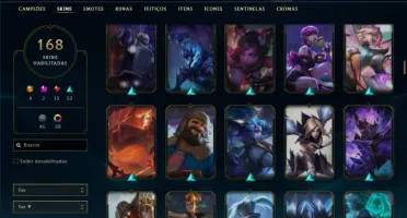 Diamante 2 com TODOS os champs e 168 Skins ( JG / ADC )