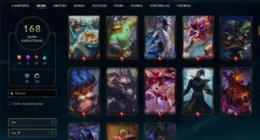 Diamante 2 com TODOS os champs e 168 Skins ( JG / ADC )