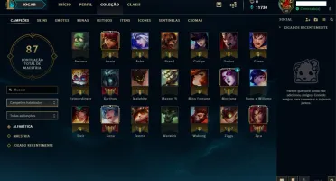 Conta LOL Diamante IV Smurf 2019