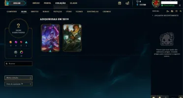 Conta LOL Diamante IV Smurf 2019