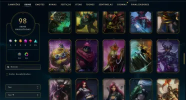 Bronze 4 com TODOS os Champs e 98 Skins (Mais de 300 Jogos)