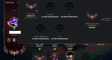 Bronze 4 com TODOS os Champs e 98 Skins (Mais de 300 Jogos)