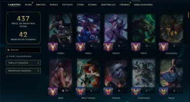 Bronze 4 com TODOS os Champs e 98 Skins (Mais de 300 Jogos)