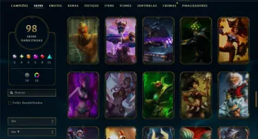 Bronze 4 com TODOS os Champs e 98 Skins (Mais de 300 Jogos)