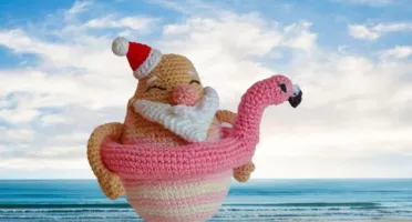 Papai Noel e Mamae Noel de férias Bichinhos de Croche (cada)