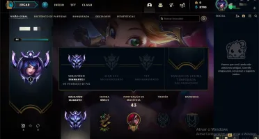 Conta smurf lvl 45 Diamante 1 50 Pdl