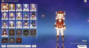 CONTA GENSHIN AR44 - KLEE C1 + JEAN + DUAS ARMAS 5*