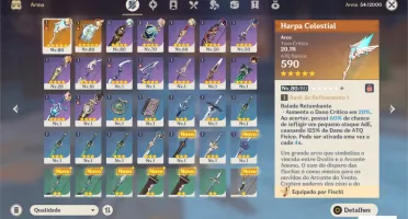 CONTA GENSHIN AR44 - KLEE C1 + JEAN + DUAS ARMAS 5*