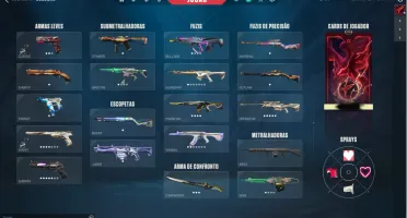 conta de valorant com muitas skins