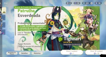 Conta Genshin level 58 Pit 84 com 90 tiros e no garantido