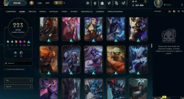 Conta LoL Platina 4, TFT Mestre, Nivel 642, 223 Skins