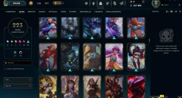 Conta LoL Platina 4, TFT Mestre, Nivel 642, 223 Skins